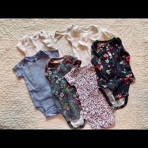 Solid and print onsies